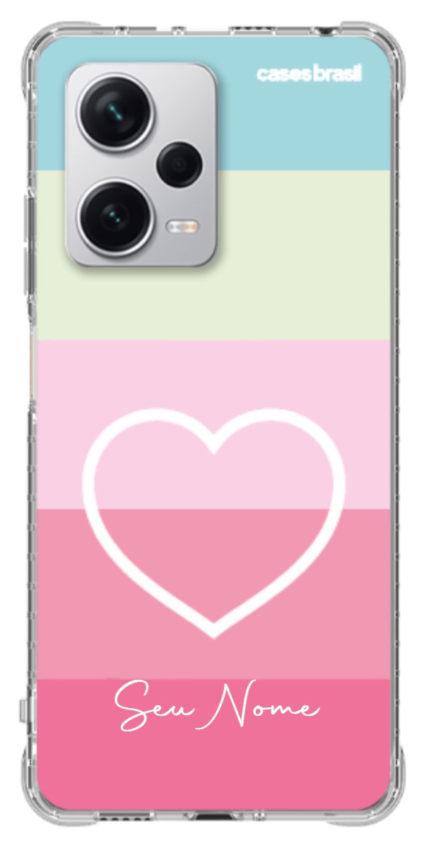 Capinha para Celular Coração delicado Arco-íris