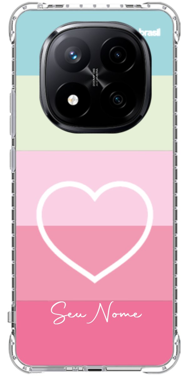 Capinha para Celular Coração delicado Arco-íris