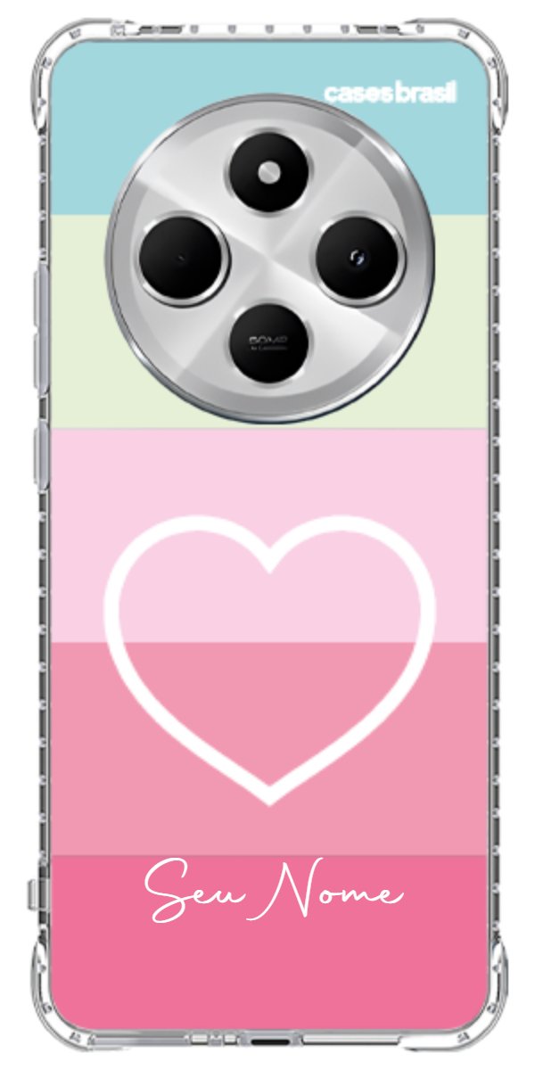 Capinha para Celular Coração delicado Arco-íris
