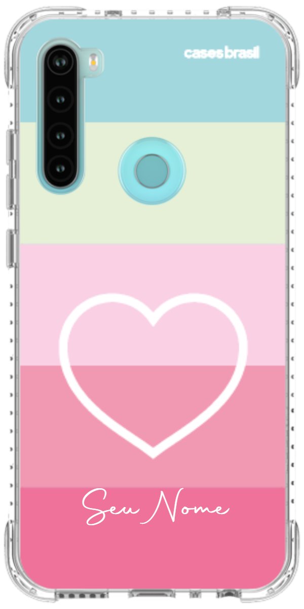 Capinha para Celular Coração delicado Arco-íris