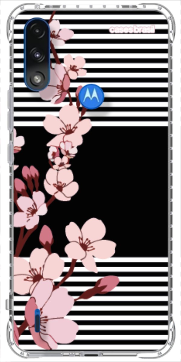 Capinha para Celular Flores de Primavera Listradas