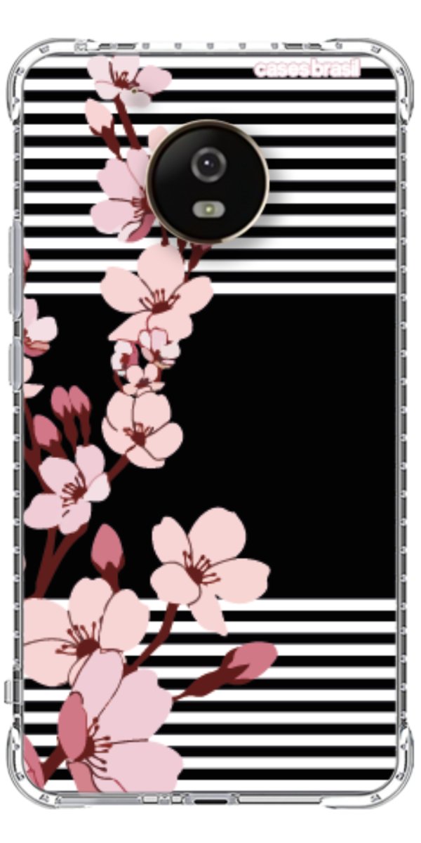 Capinha para Celular Flores de Primavera Listradas