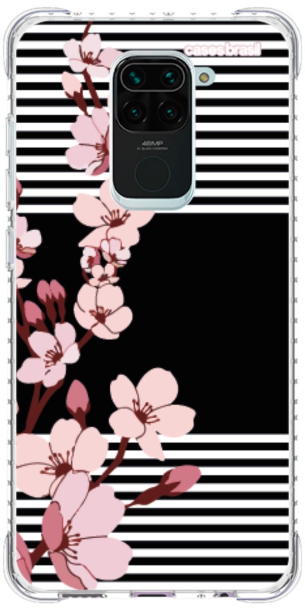 Capinha para Celular Flores de Primavera Listradas