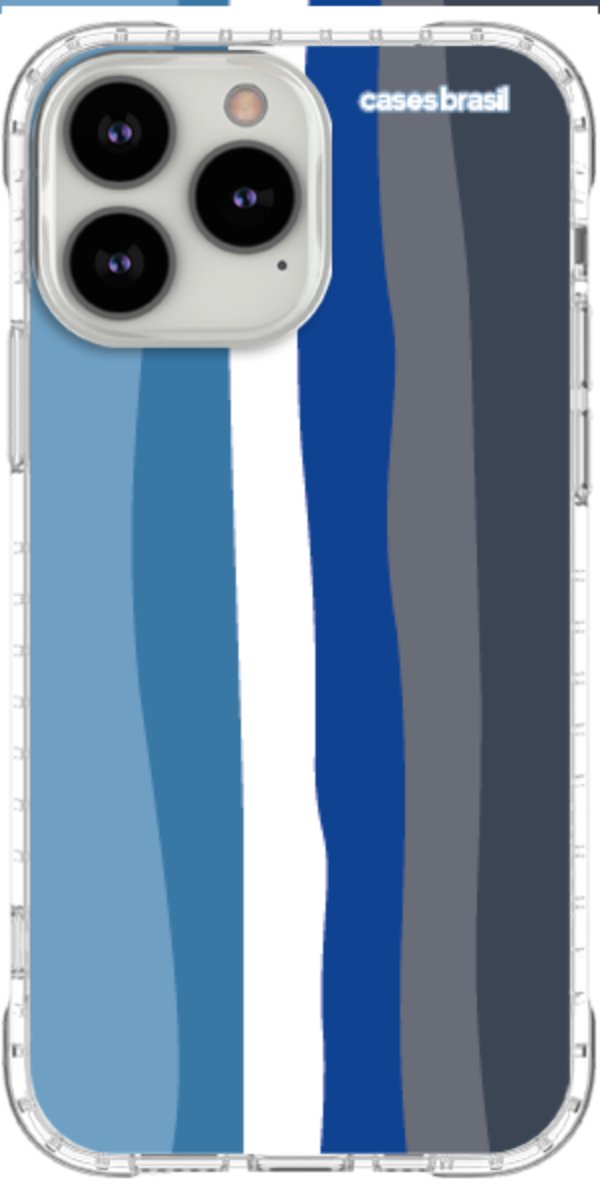 Capinha para Celular Arco-íris Tons de Azul