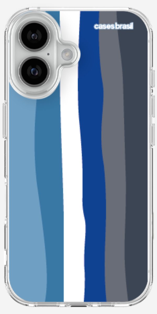 Capinha para Celular Arco-íris Tons de Azul