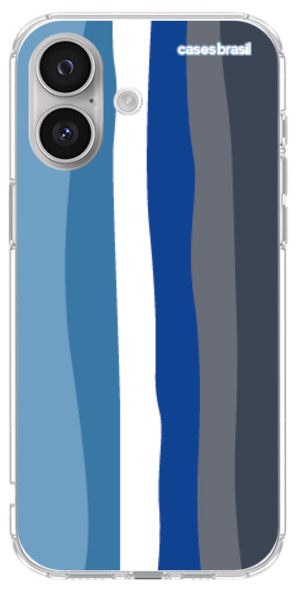 Capinha para Celular Arco-íris Tons de Azul
