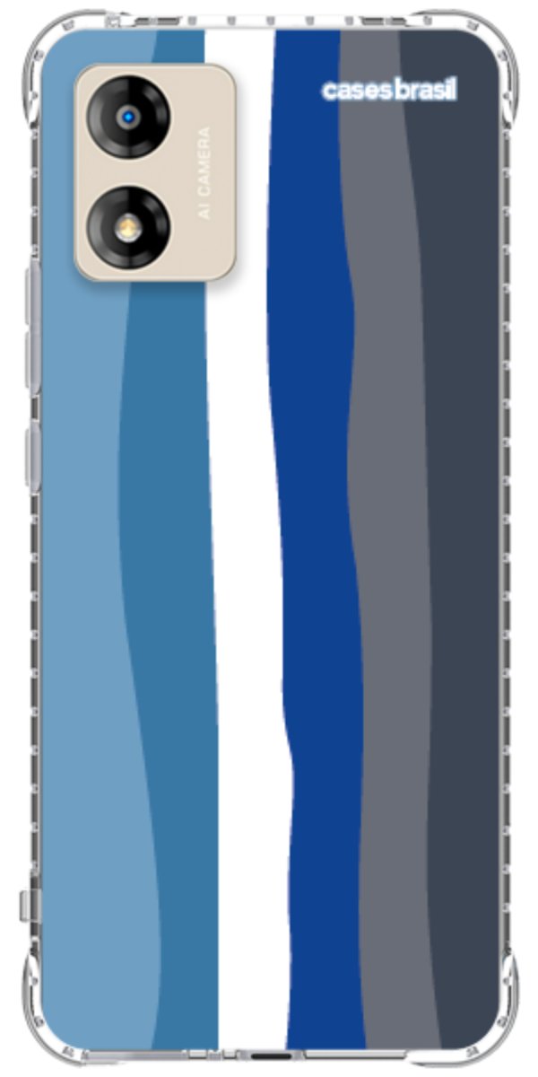 Capinha para Celular Arco-íris Tons de Azul