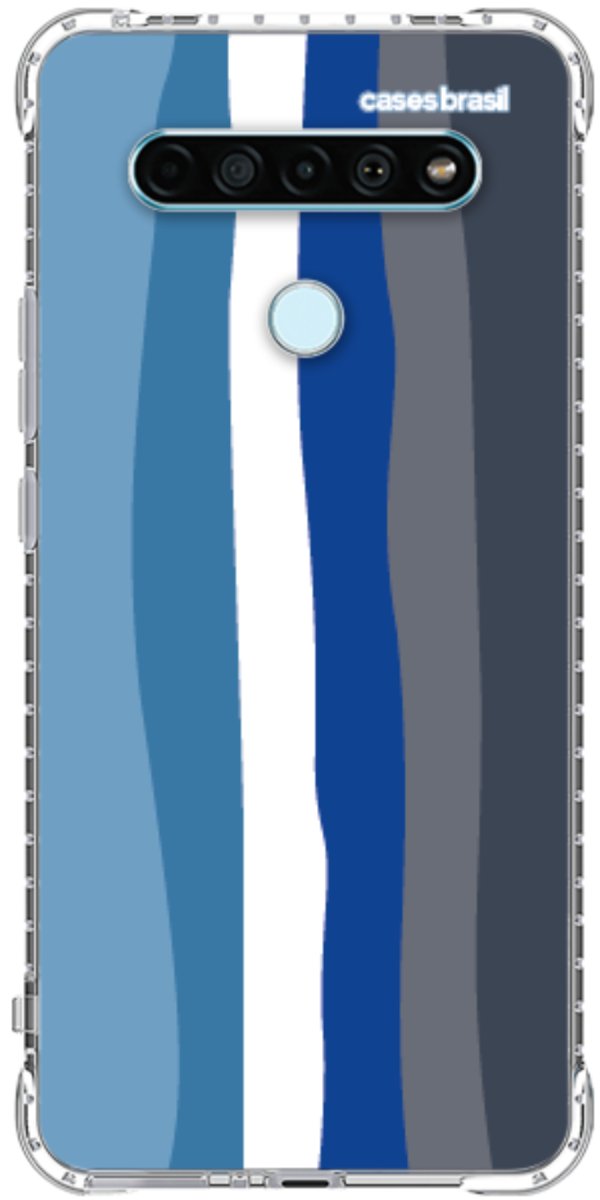 Capinha para Celular Arco-íris Tons de Azul