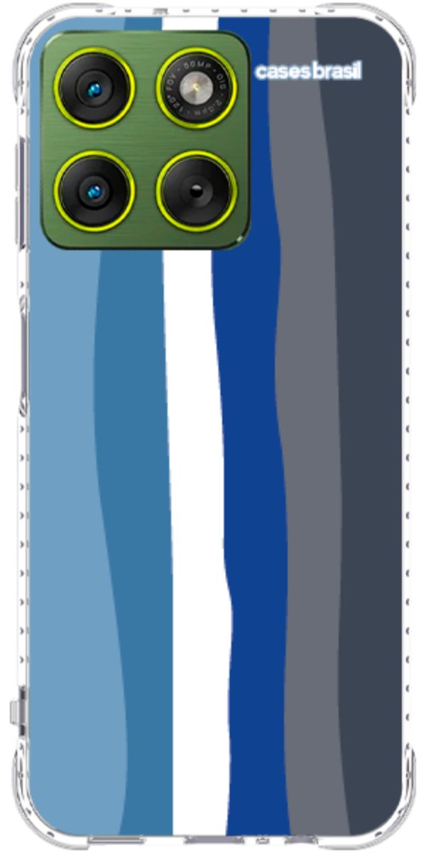 Capinha para Celular Arco-íris Tons de Azul