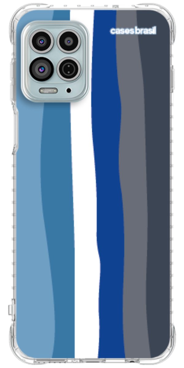 Capinha para Celular Arco-íris Tons de Azul