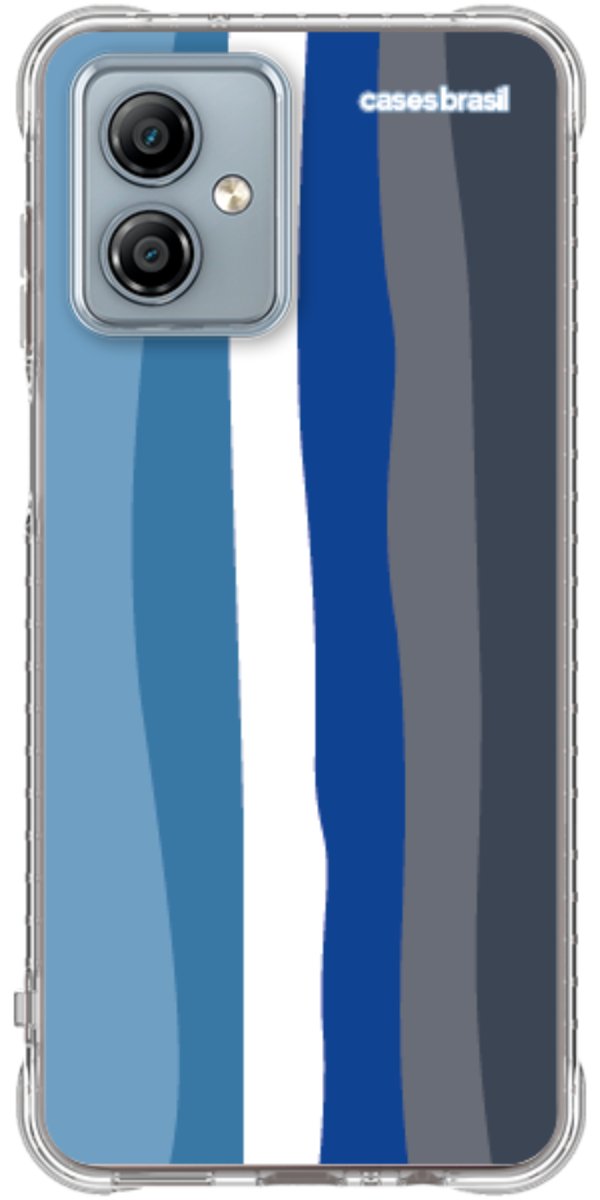 Capinha para Celular Arco-íris Tons de Azul