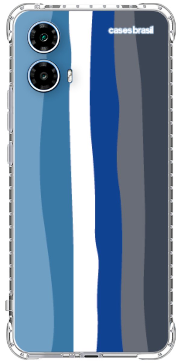 Capinha para Celular Arco-íris Tons de Azul