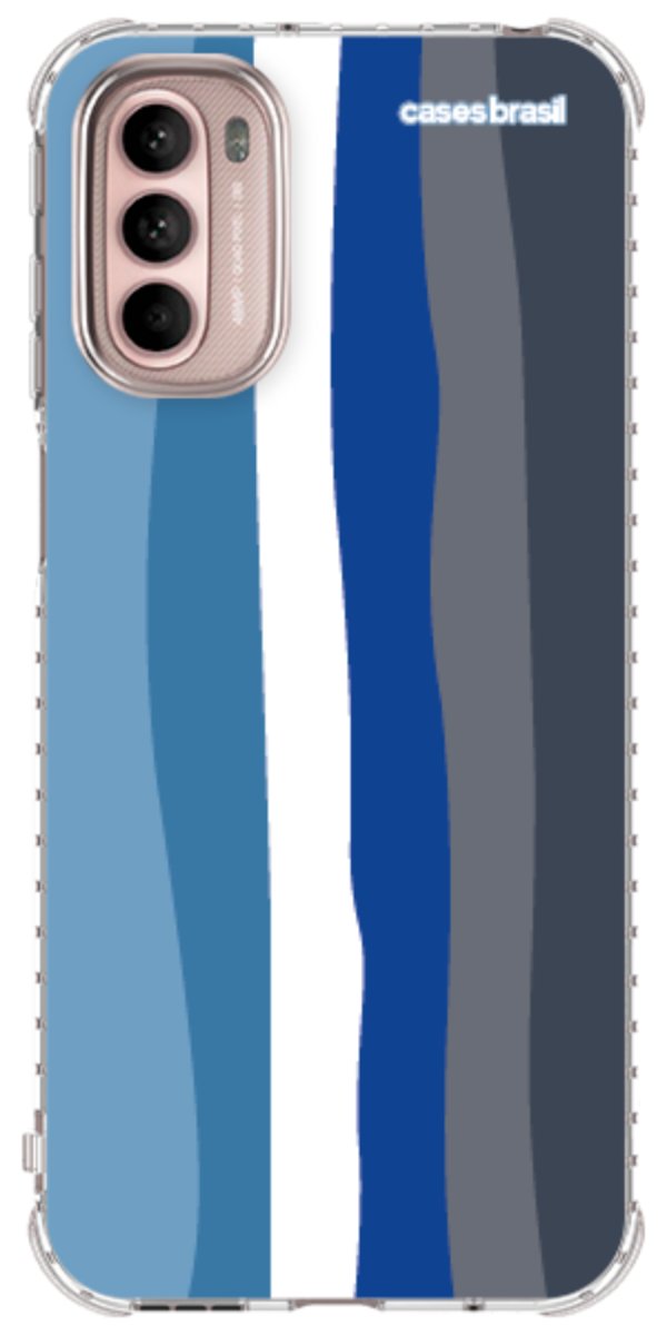 Capinha para Celular Arco-íris Tons de Azul