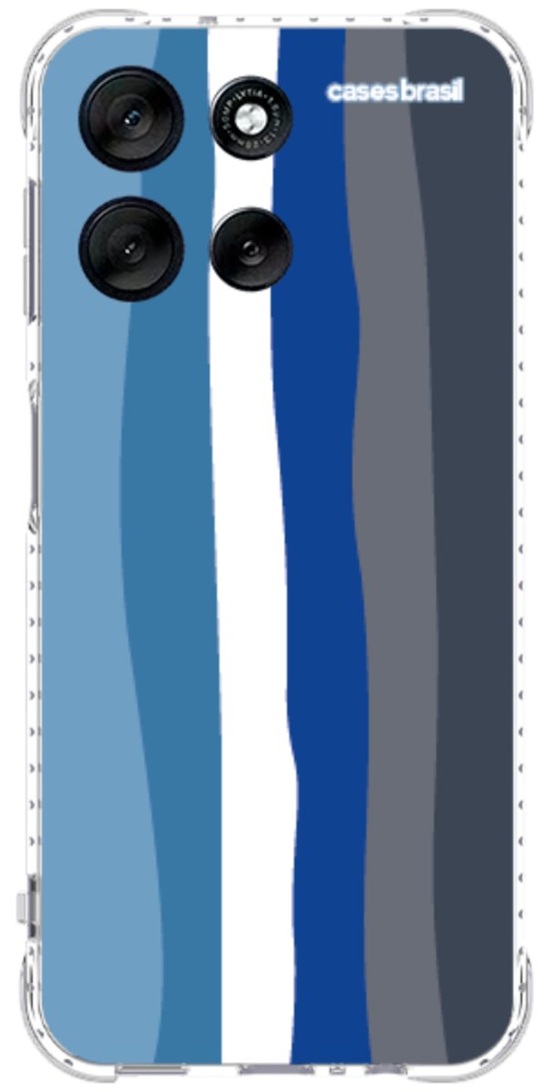 Capinha para Celular Arco-íris Tons de Azul
