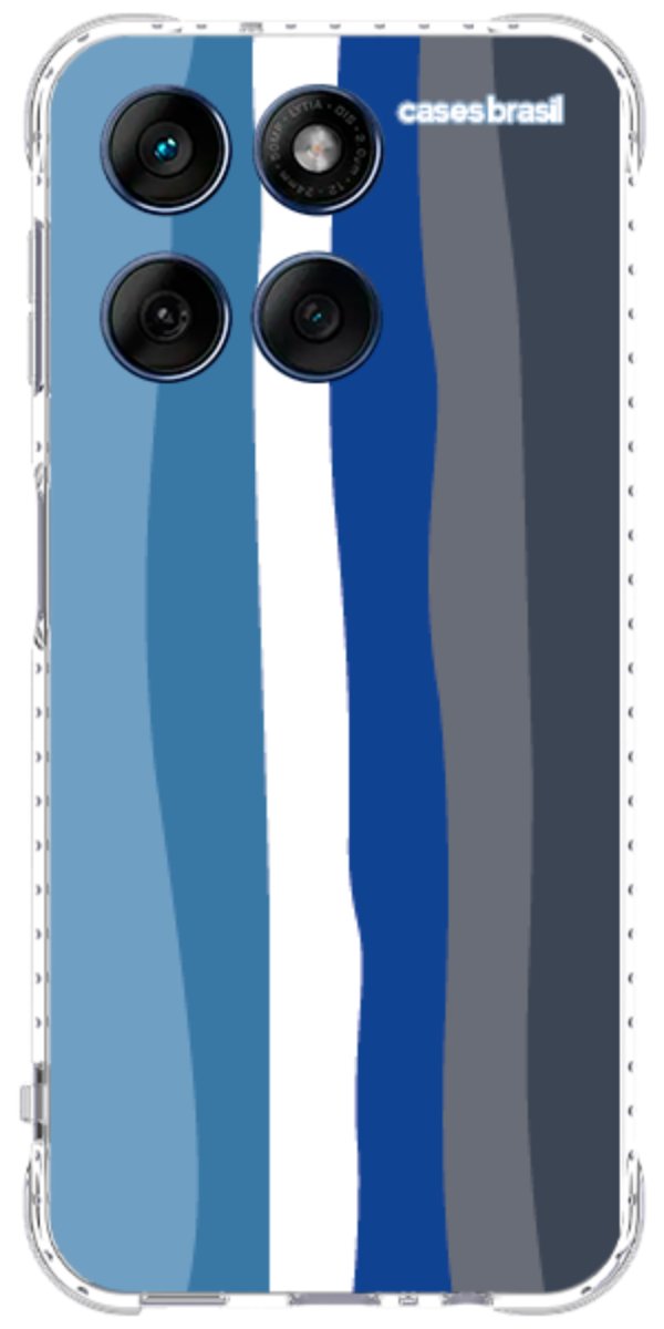 Capinha para Celular Arco-íris Tons de Azul