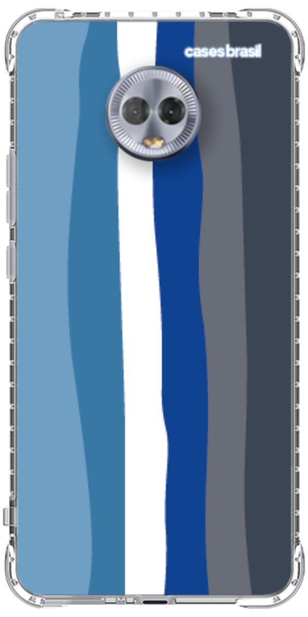 Capinha para Celular Arco-íris Tons de Azul