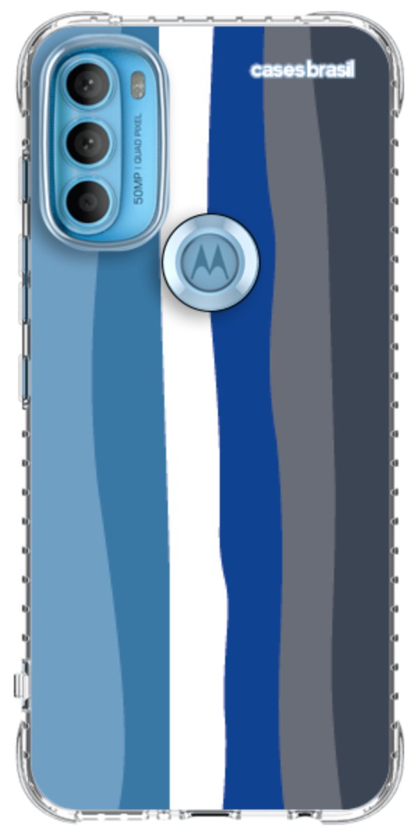 Capinha para Celular Arco-íris Tons de Azul