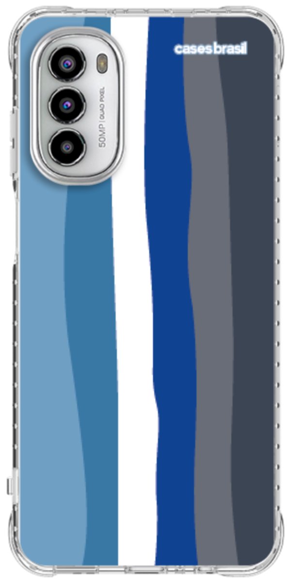 Capinha para Celular Arco-íris Tons de Azul