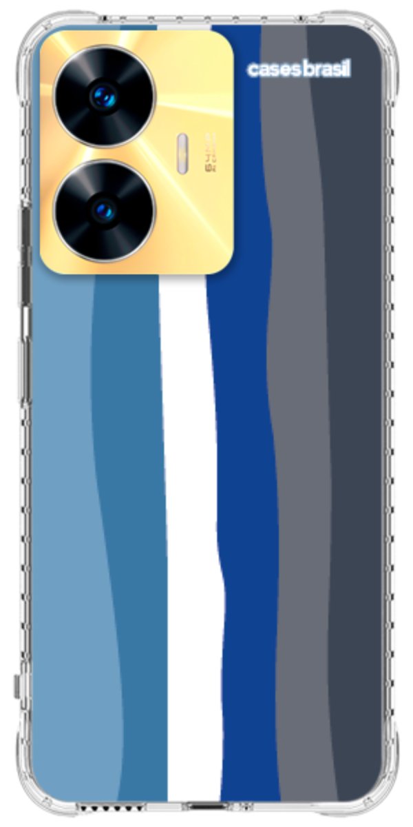 Capinha para Celular Arco-íris Tons de Azul