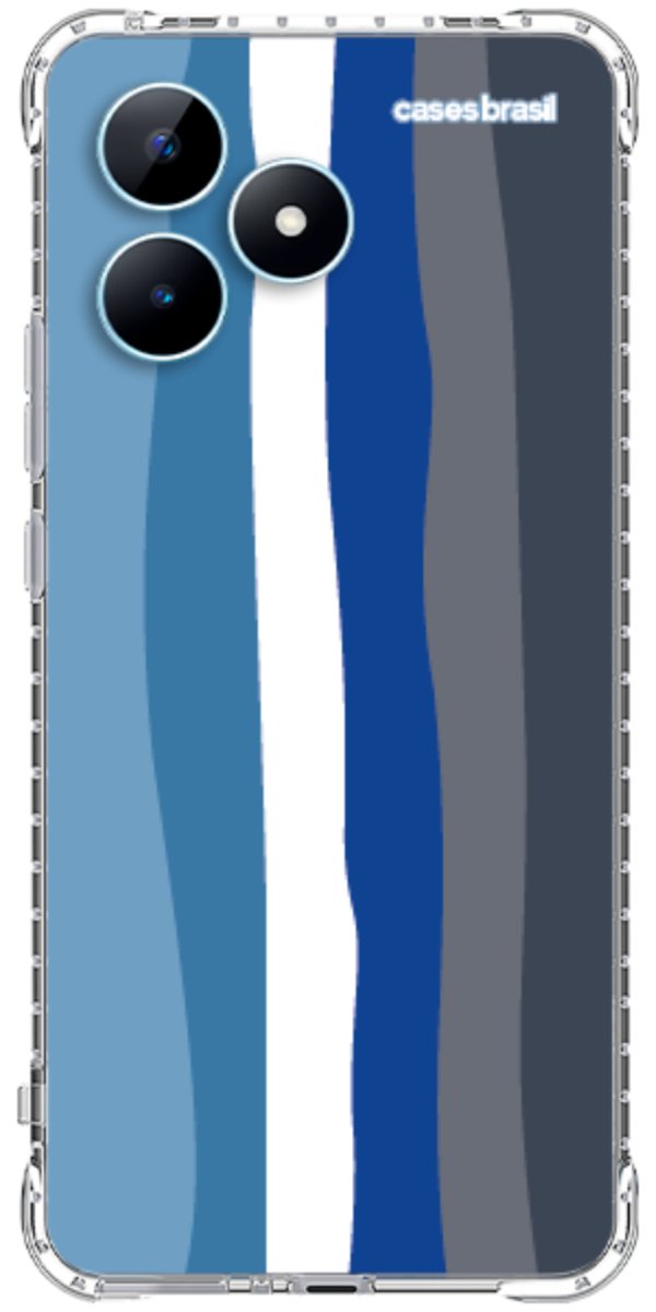 Capinha para Celular Arco-íris Tons de Azul