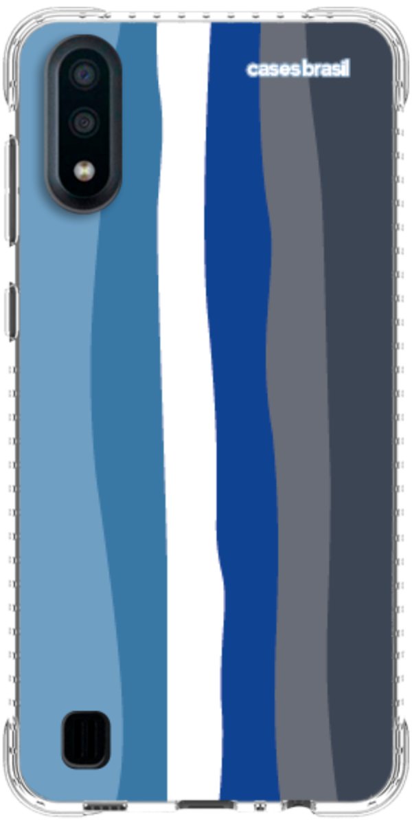 Capinha para Celular Arco-íris Tons de Azul