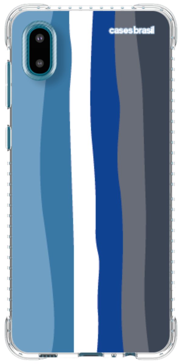 Capinha para Celular Arco-íris Tons de Azul