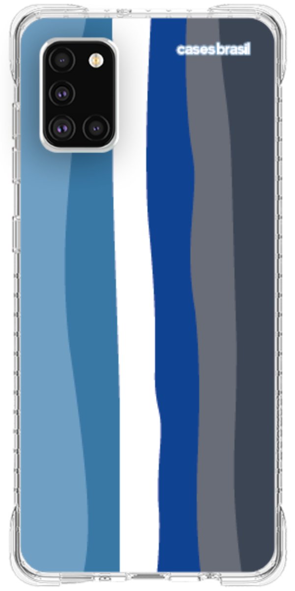 Capinha para Celular Arco-íris Tons de Azul