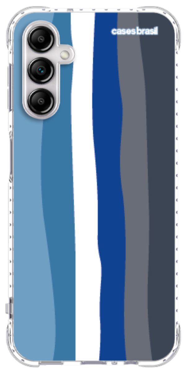 Capinha para Celular Arco-íris Tons de Azul