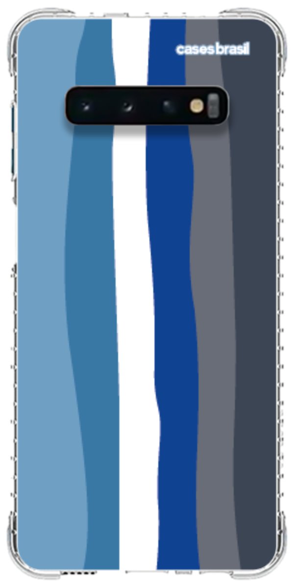 Capinha para Celular Arco-íris Tons de Azul