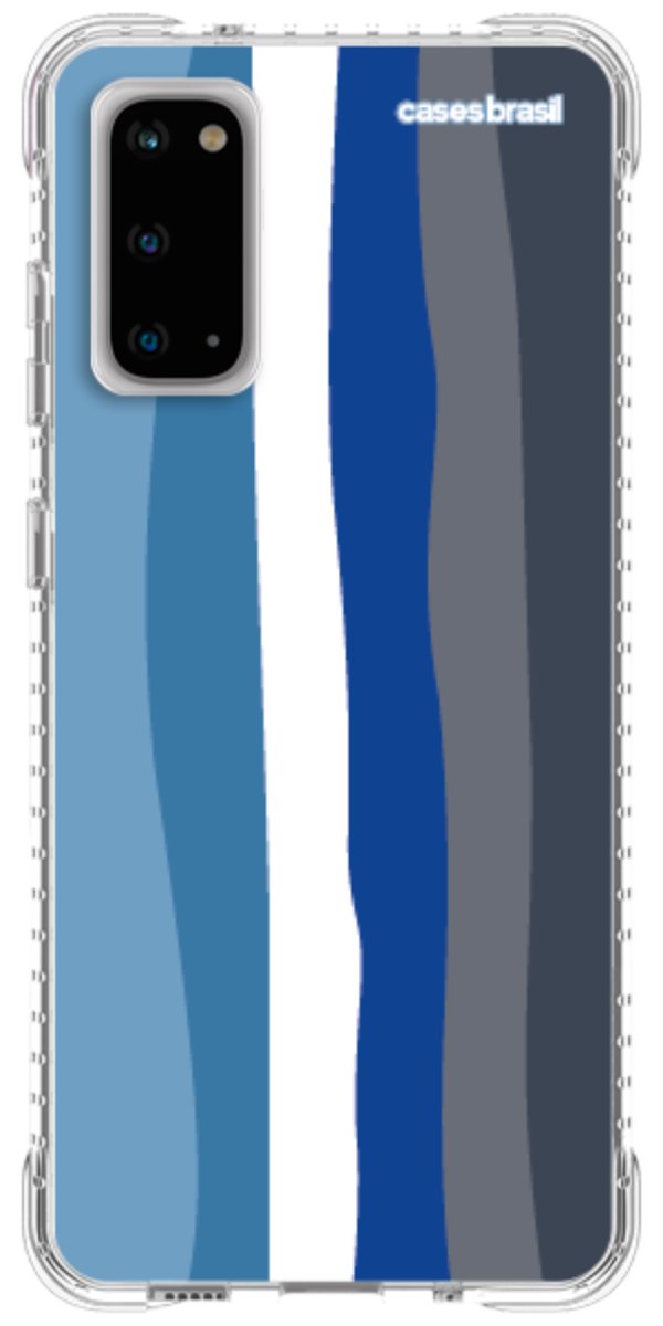 Capinha para Celular Arco-íris Tons de Azul