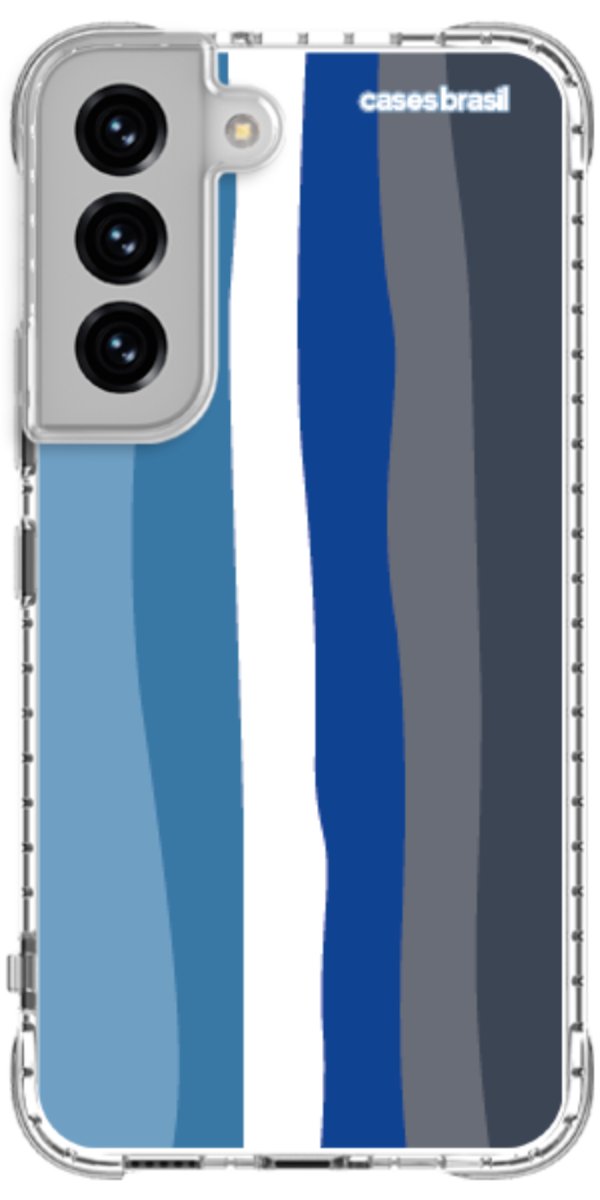 Capinha para Celular Arco-íris Tons de Azul