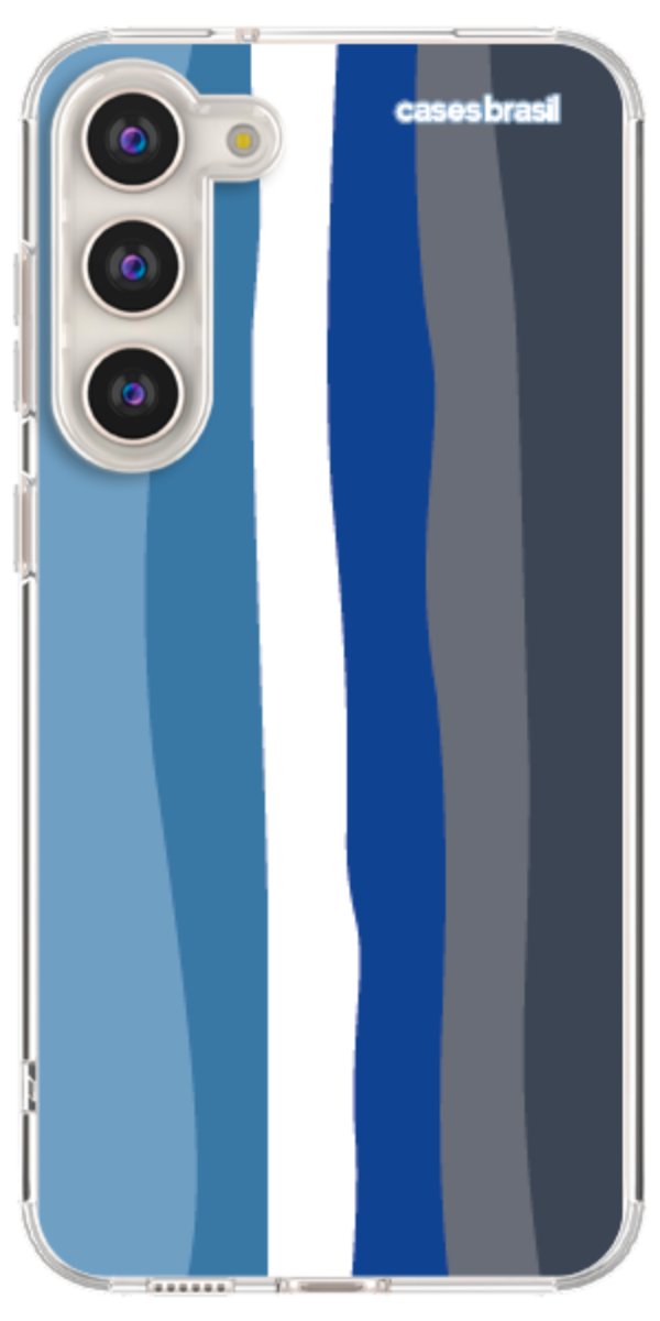 Capinha para Celular Arco-íris Tons de Azul