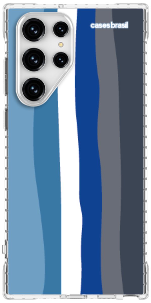 Capinha para Celular Arco-íris Tons de Azul