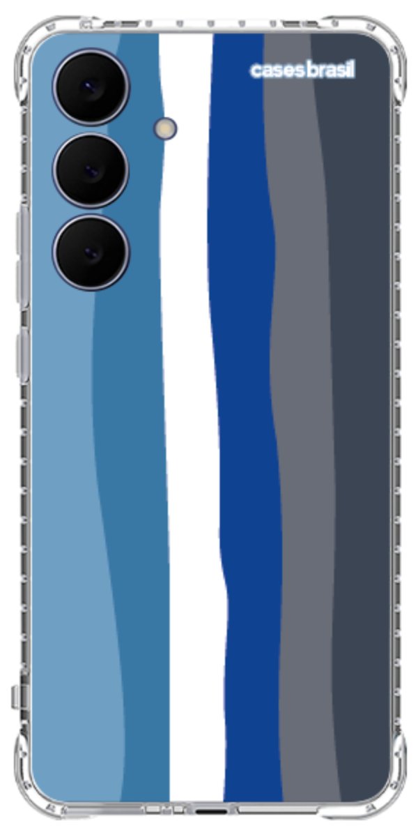 Capinha para Celular Arco-íris Tons de Azul