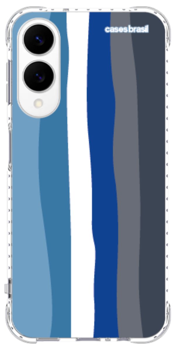 Capinha para Celular Arco-íris Tons de Azul