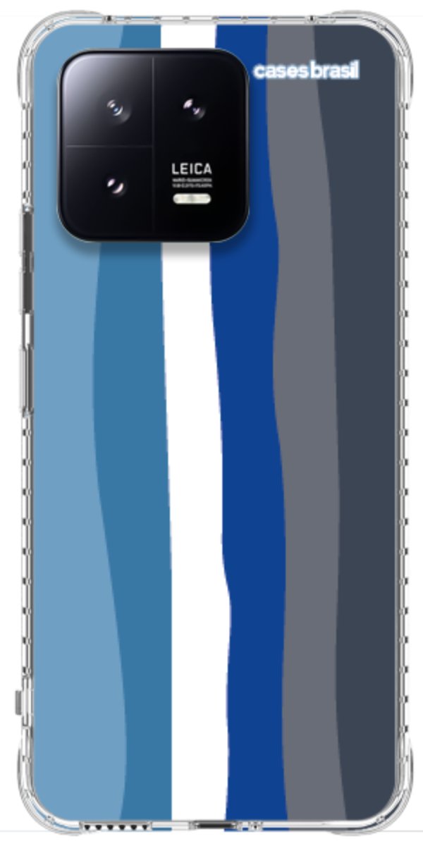 Capinha para Celular Arco-íris Tons de Azul
