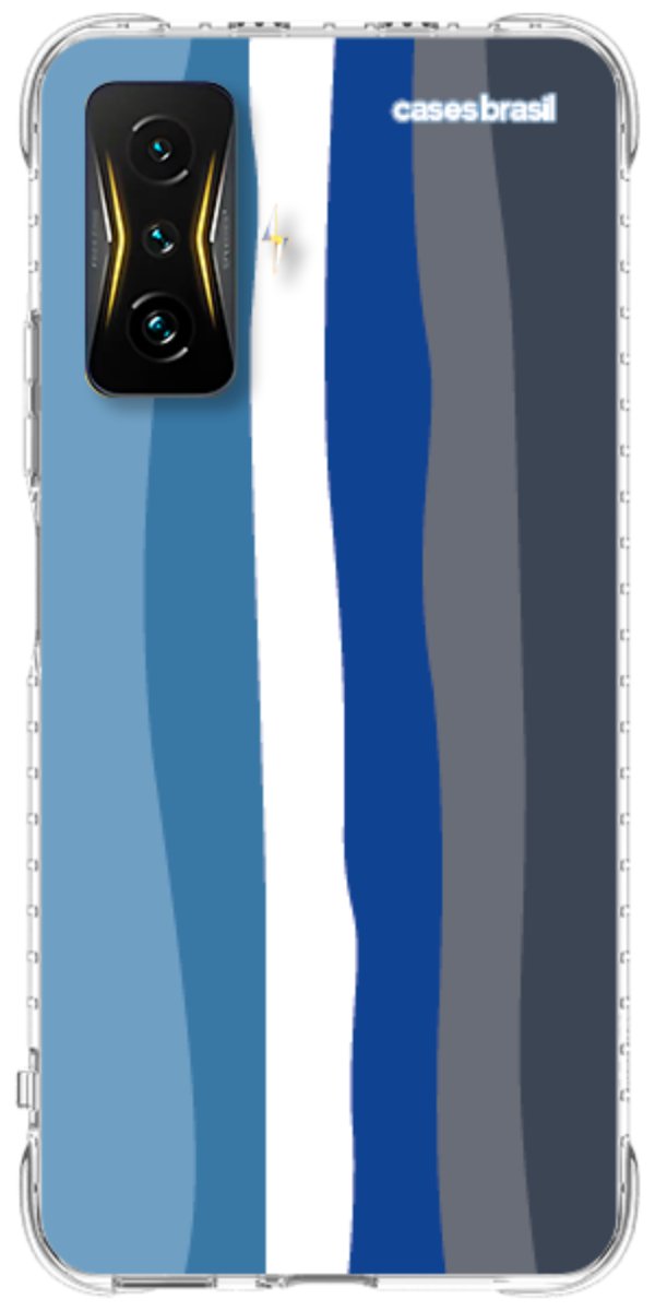 Capinha para Celular Arco-íris Tons de Azul