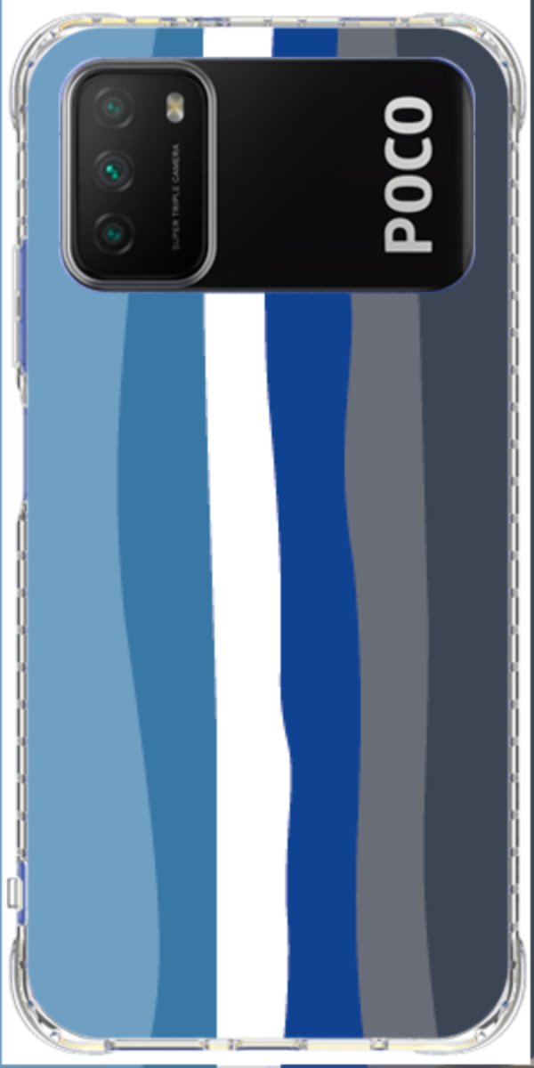 Capinha para Celular Arco-íris Tons de Azul