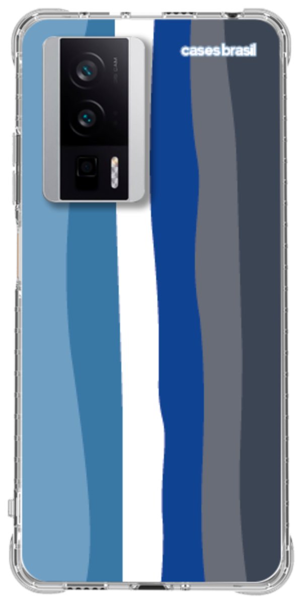 Capinha para Celular Arco-íris Tons de Azul