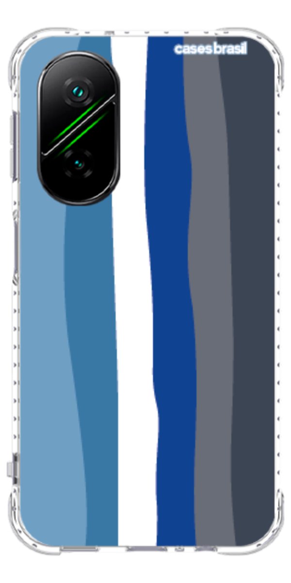 Capinha para Celular Arco-íris Tons de Azul