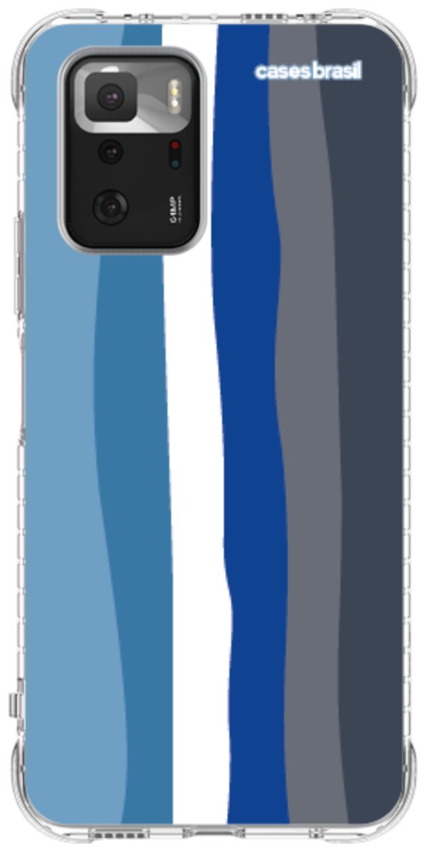 Capinha para Celular Arco-íris Tons de Azul