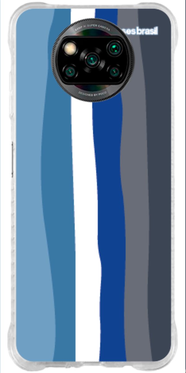 Capinha para Celular Arco-íris Tons de Azul