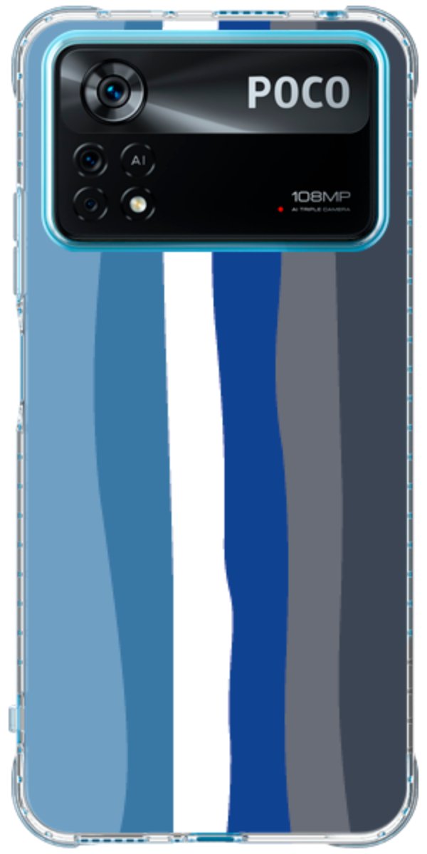 Capinha para Celular Arco-íris Tons de Azul