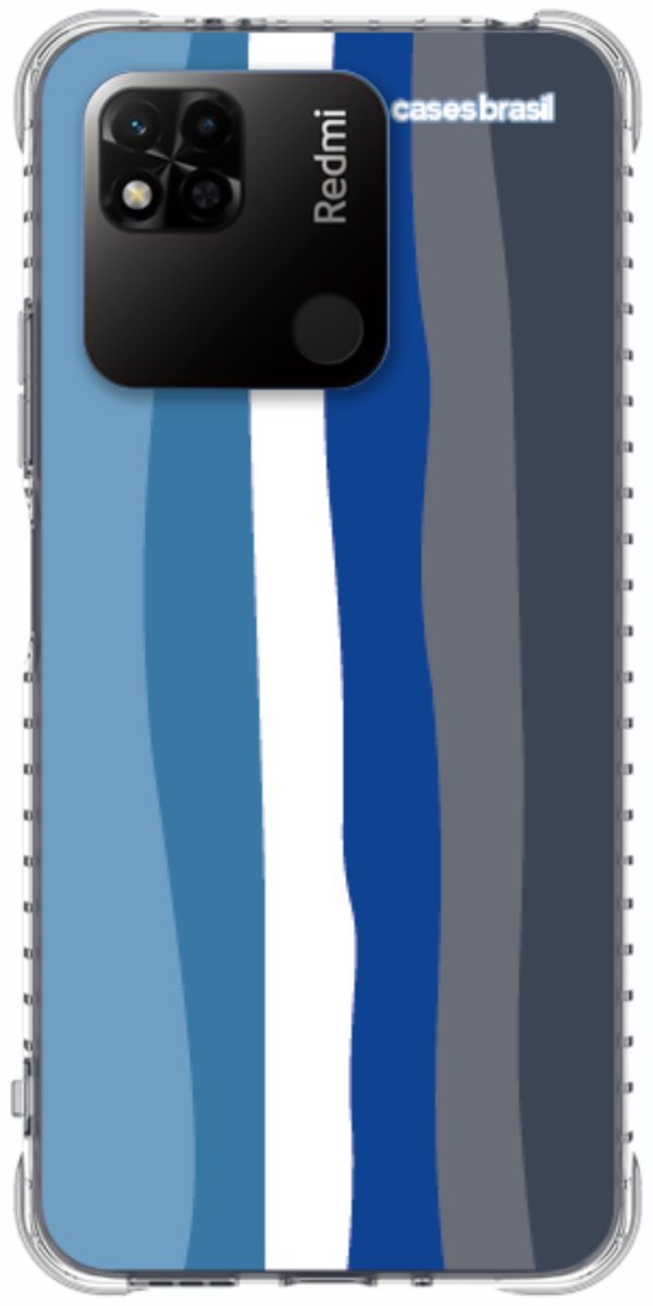 Capinha para Celular Arco-íris Tons de Azul
