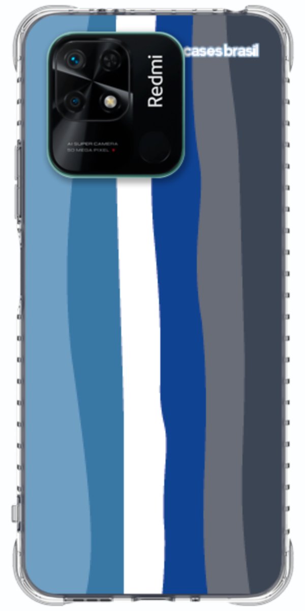 Capinha para Celular Arco-íris Tons de Azul