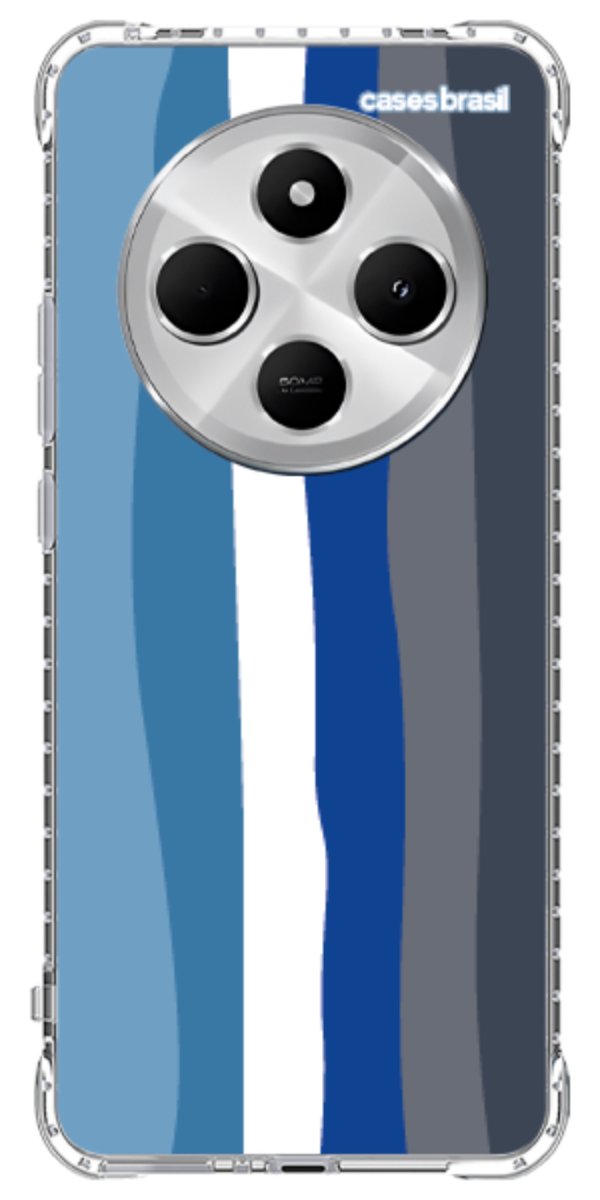 Capinha para Celular Arco-íris Tons de Azul