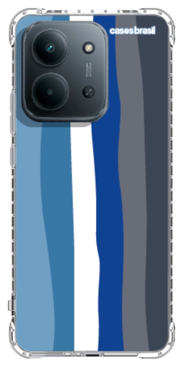 Capinha para Celular Arco-íris Tons de Azul