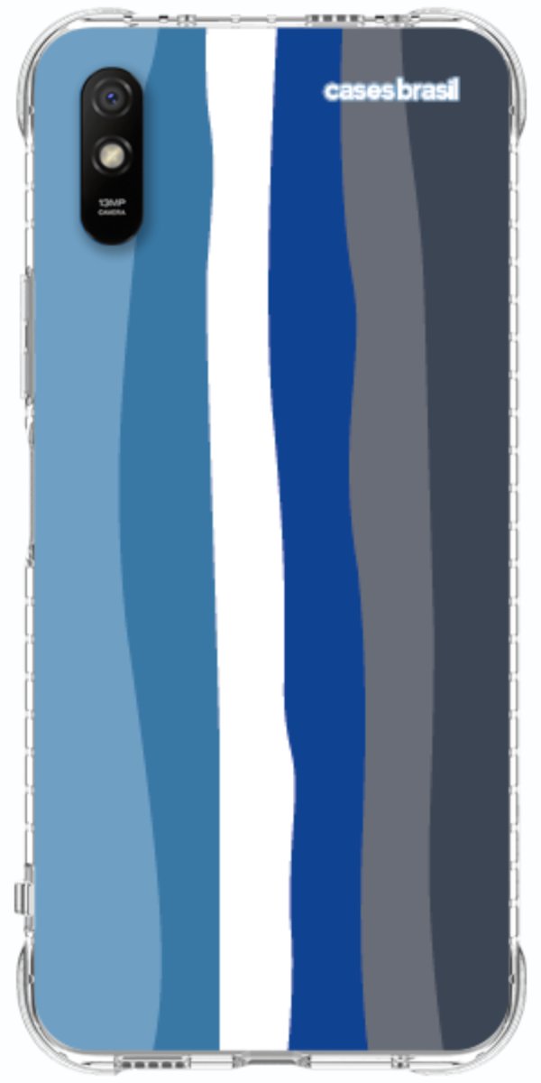 Capinha para Celular Arco-íris Tons de Azul