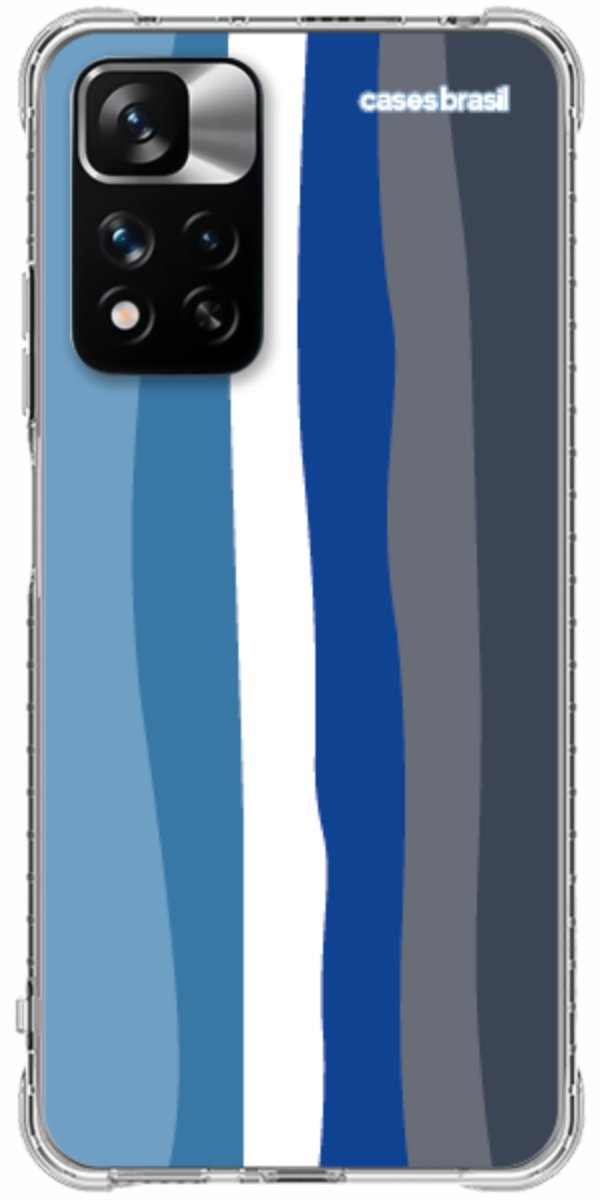 Capinha para Celular Arco-íris Tons de Azul