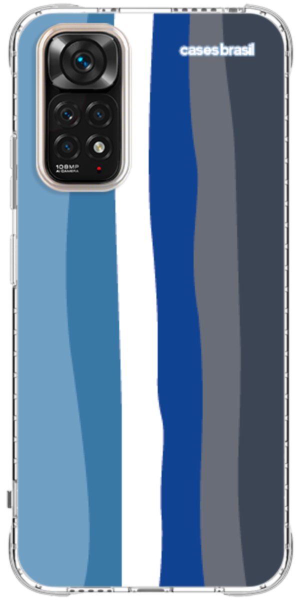 Capinha para Celular Arco-íris Tons de Azul